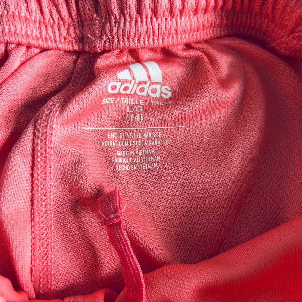 Adidas Pacer 3-Stripes Woven Shorts Girls Size Large 14 - Picture 6 of 8
